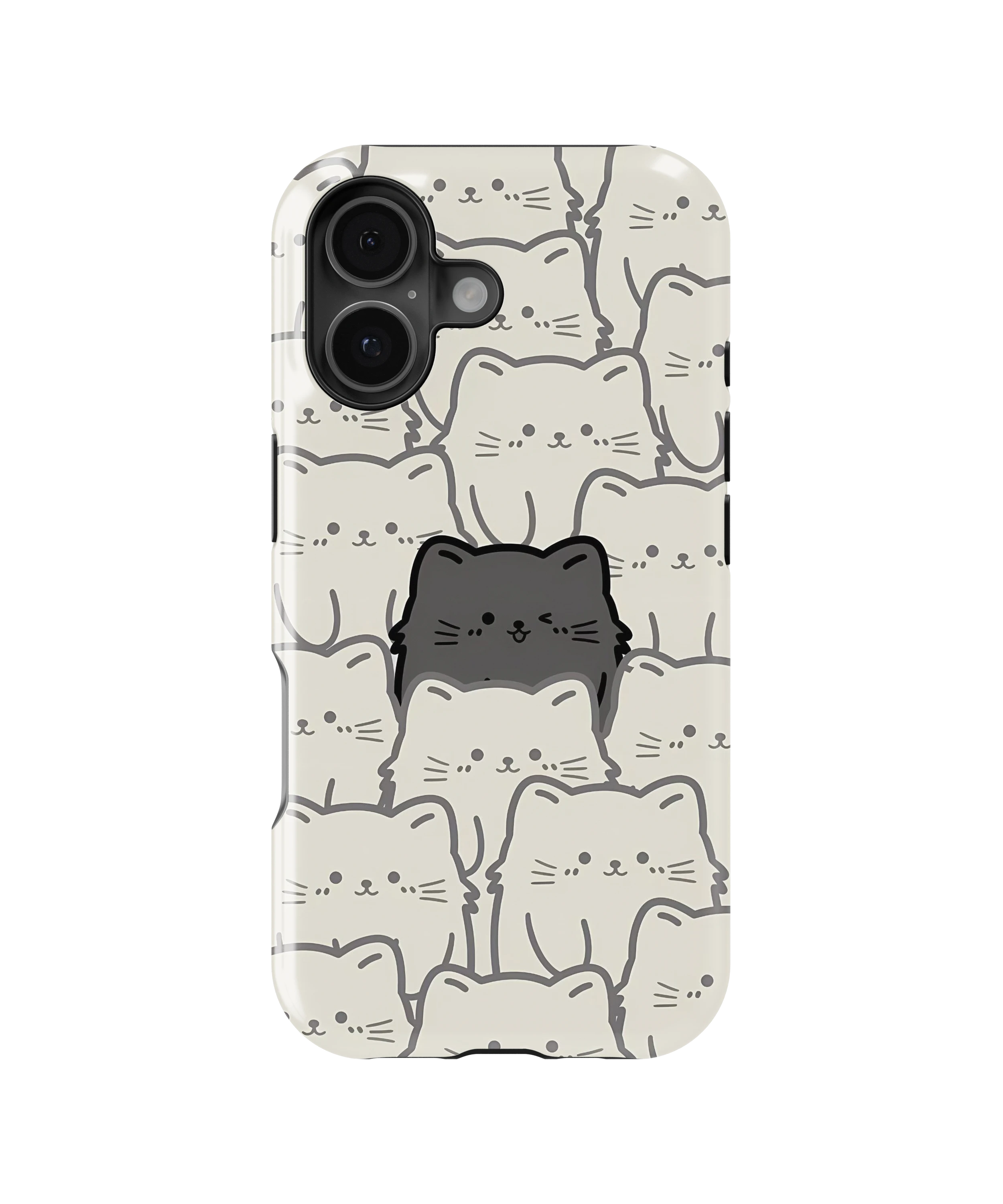 Coque iPhone – Chats Kawaii Minimalistes