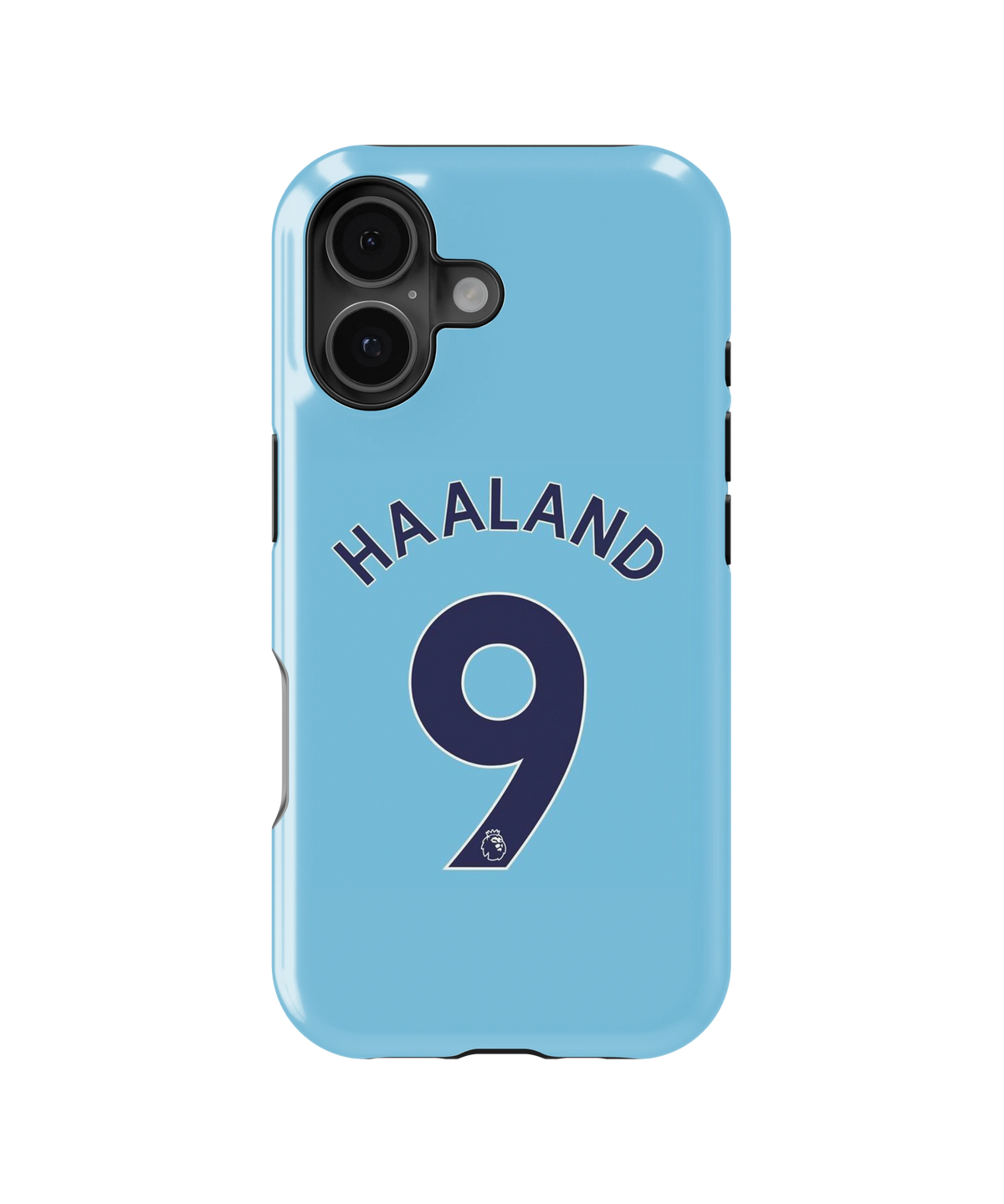 Coque iPhone Haaland – Design Bleu | Manchester City