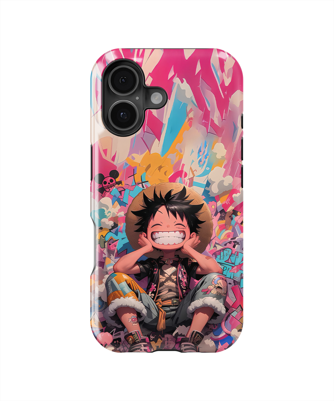 Coque iPhone Anime – Monkey D. Luffy Smile Coloré