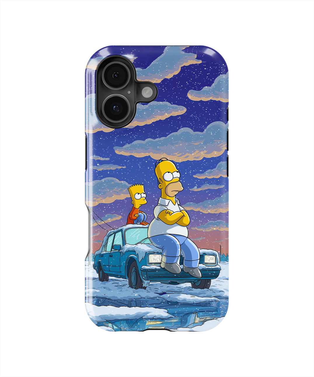 Coque iPhone – The Simpsons Design Nuit Hiver