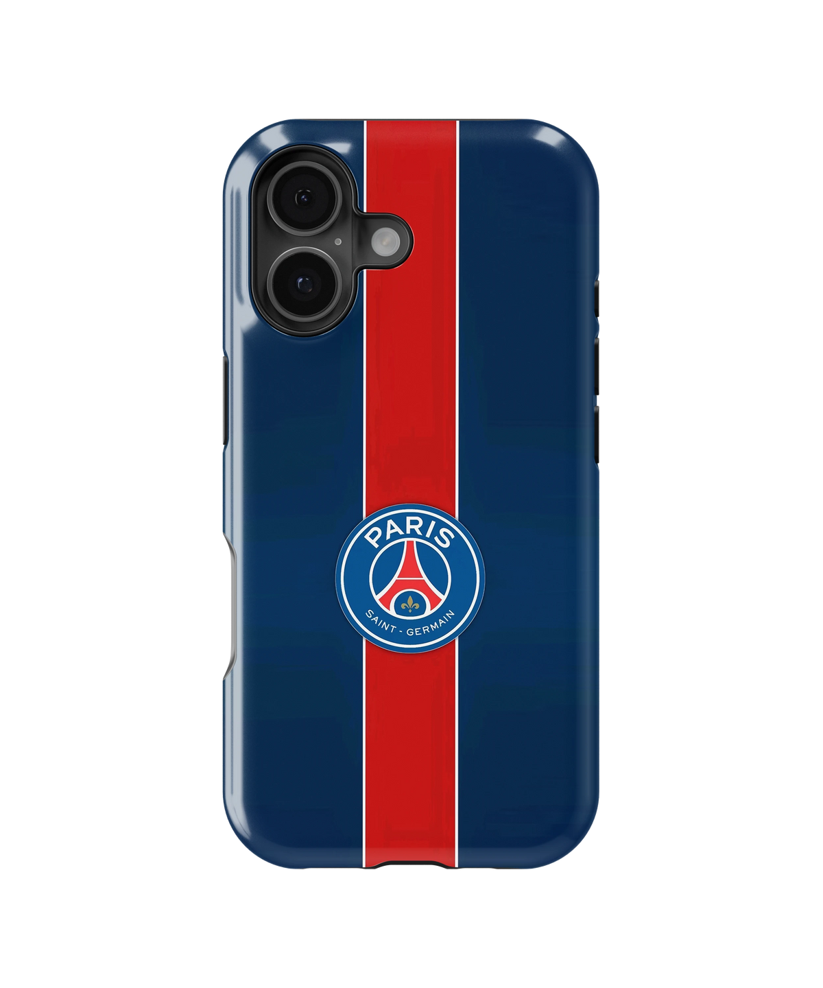 Coque iPhone Paris Saint-Germain – Bleu et rouge | PSG