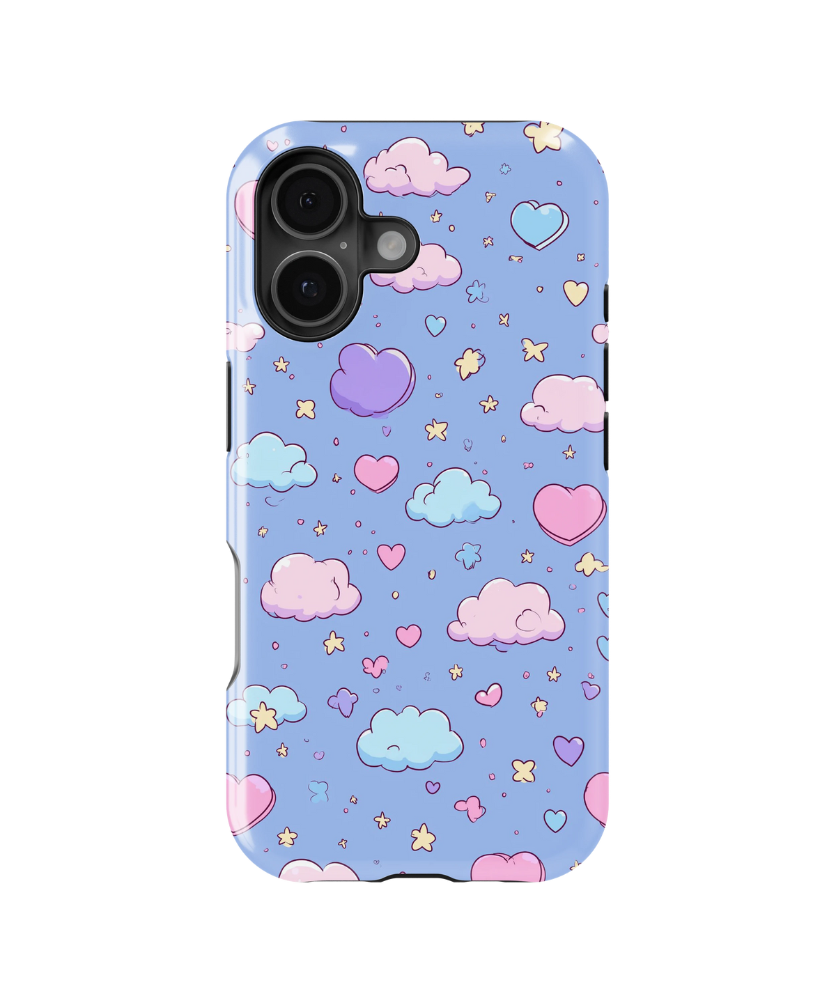 Coque iPhone – Design Nuage Cœur Pastel