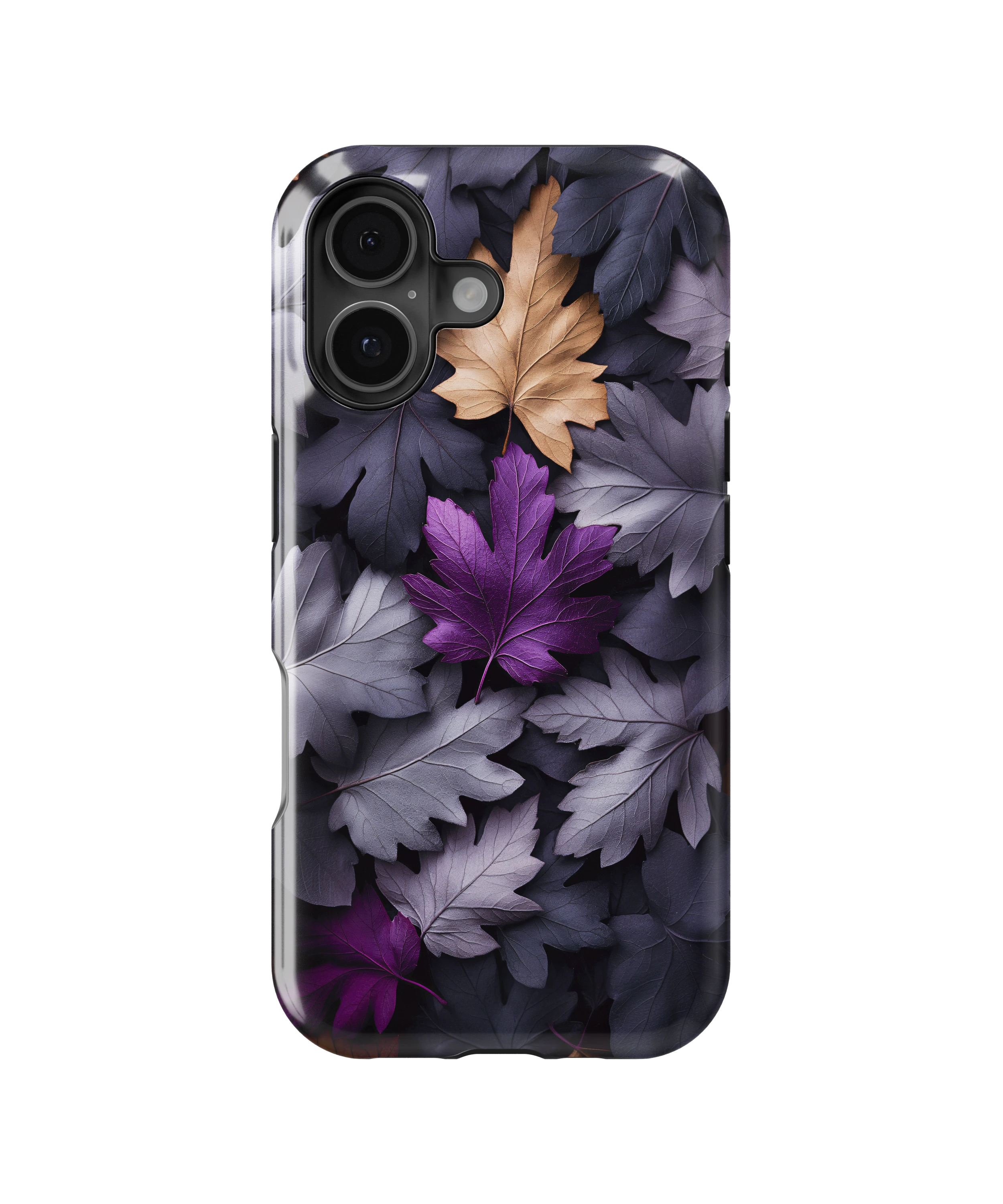 Coque iPhone Purple Autumn Leaves