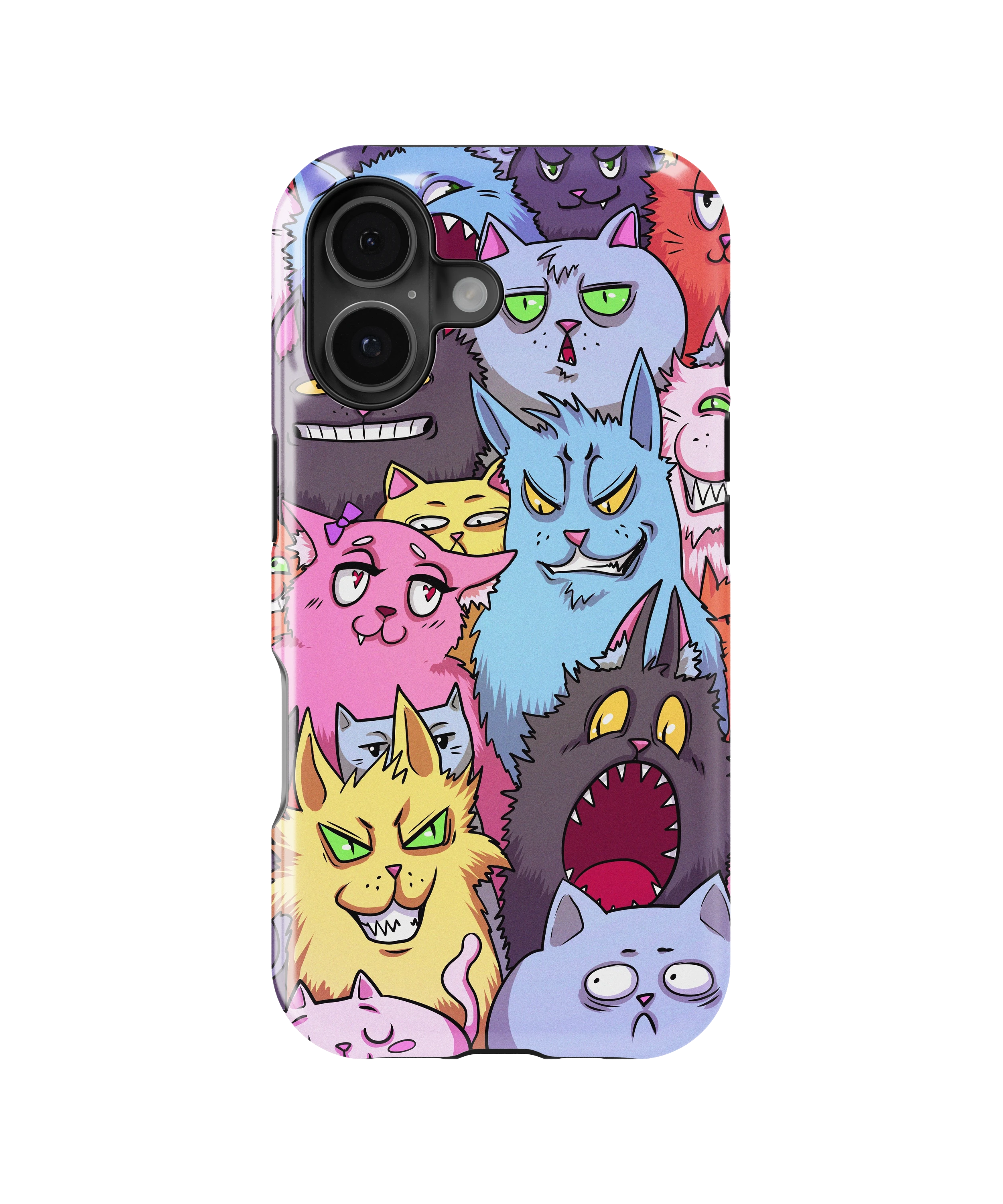 Coque iPhone – Design Chats Cartoon Colorés