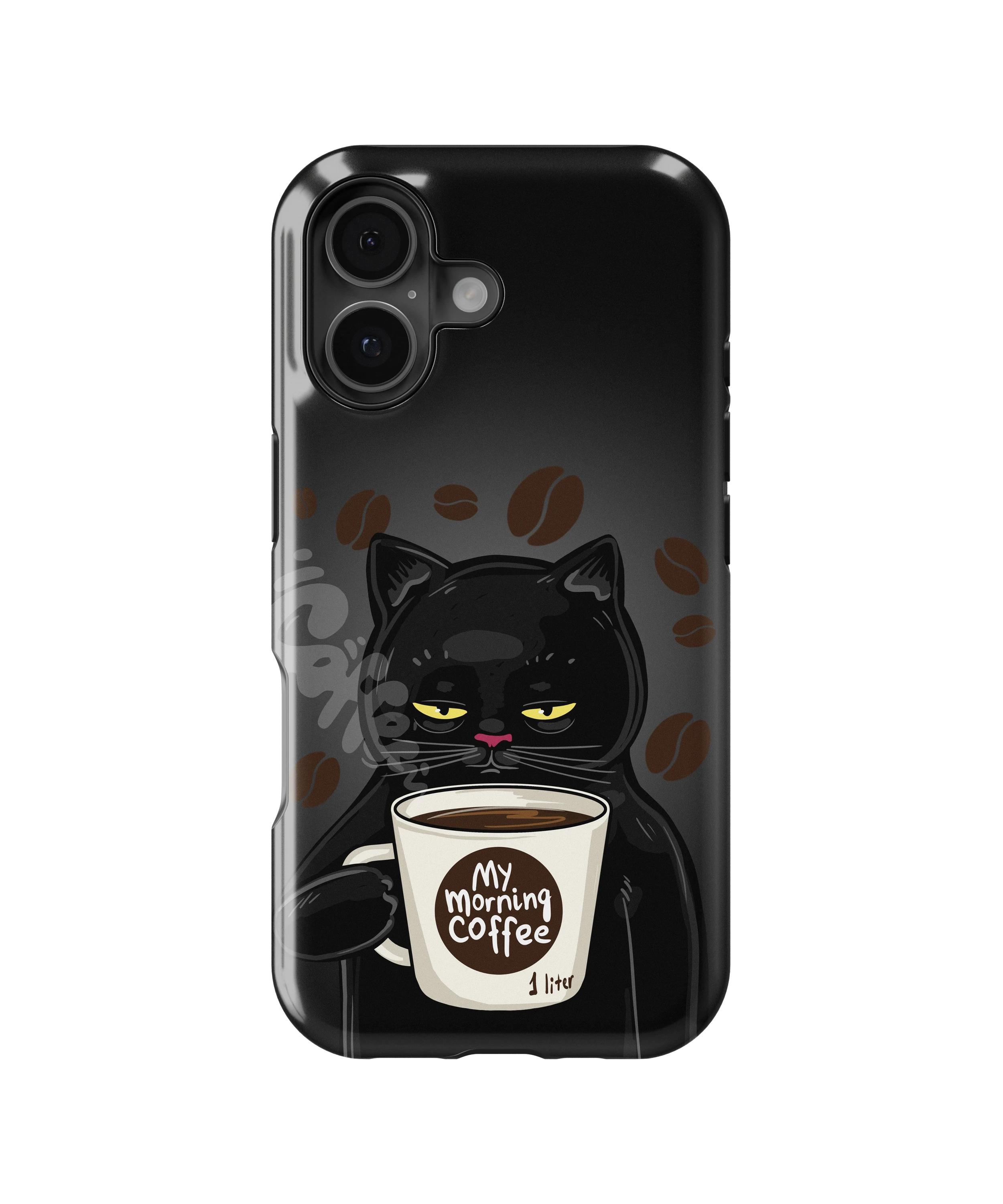 Coque iPhone Chat Café – Avant le café / Après le café