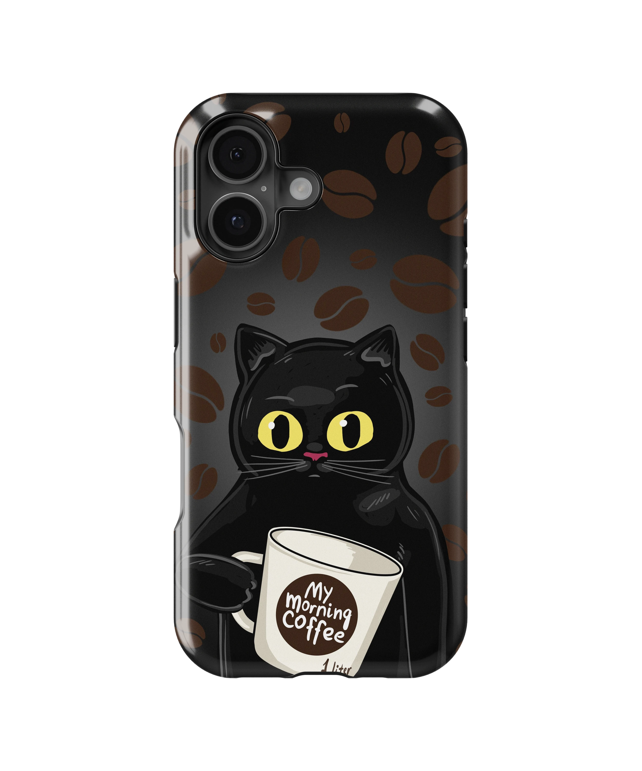 Coque iPhone Chat Café – Avant le café / Après le café