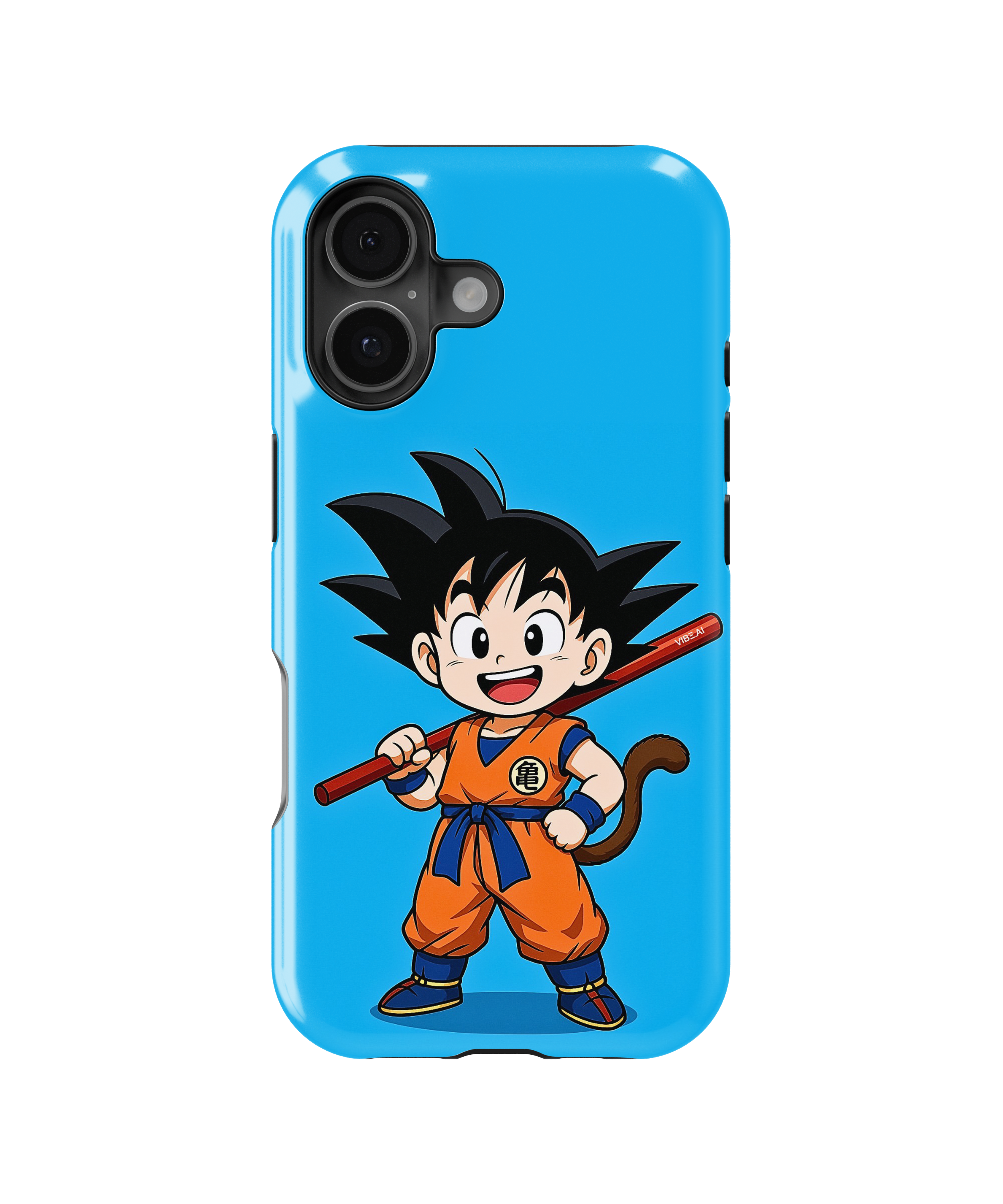 Coque iPhone Anime Goku Bleue