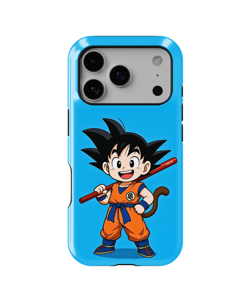 Coque iPhone Anime Goku Bleue