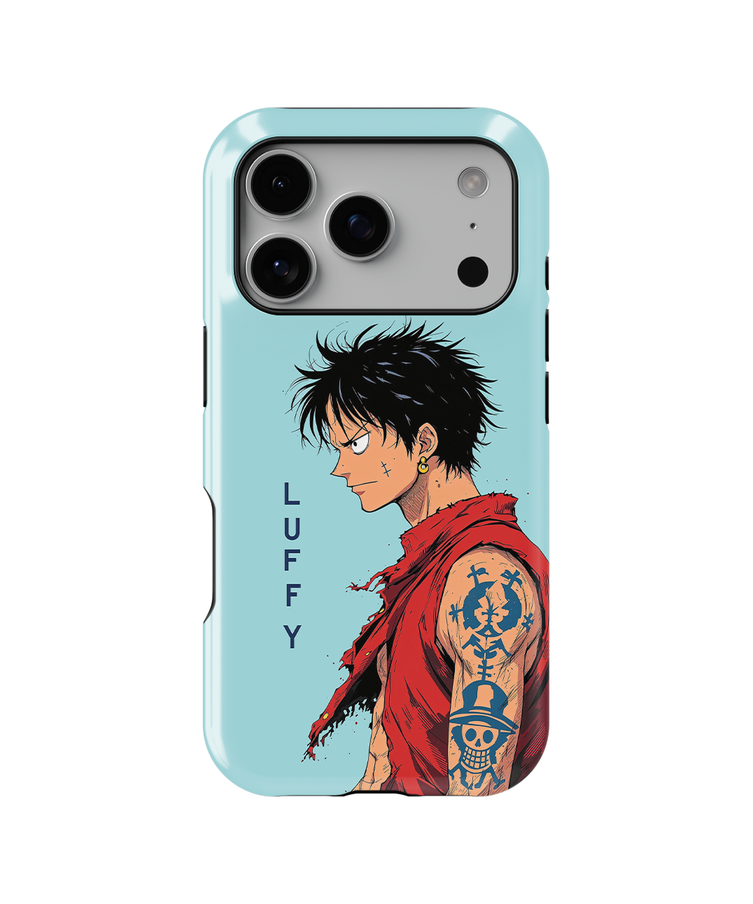 Coque iPhone Anime – Design Monkey D. Luffy Minimaliste