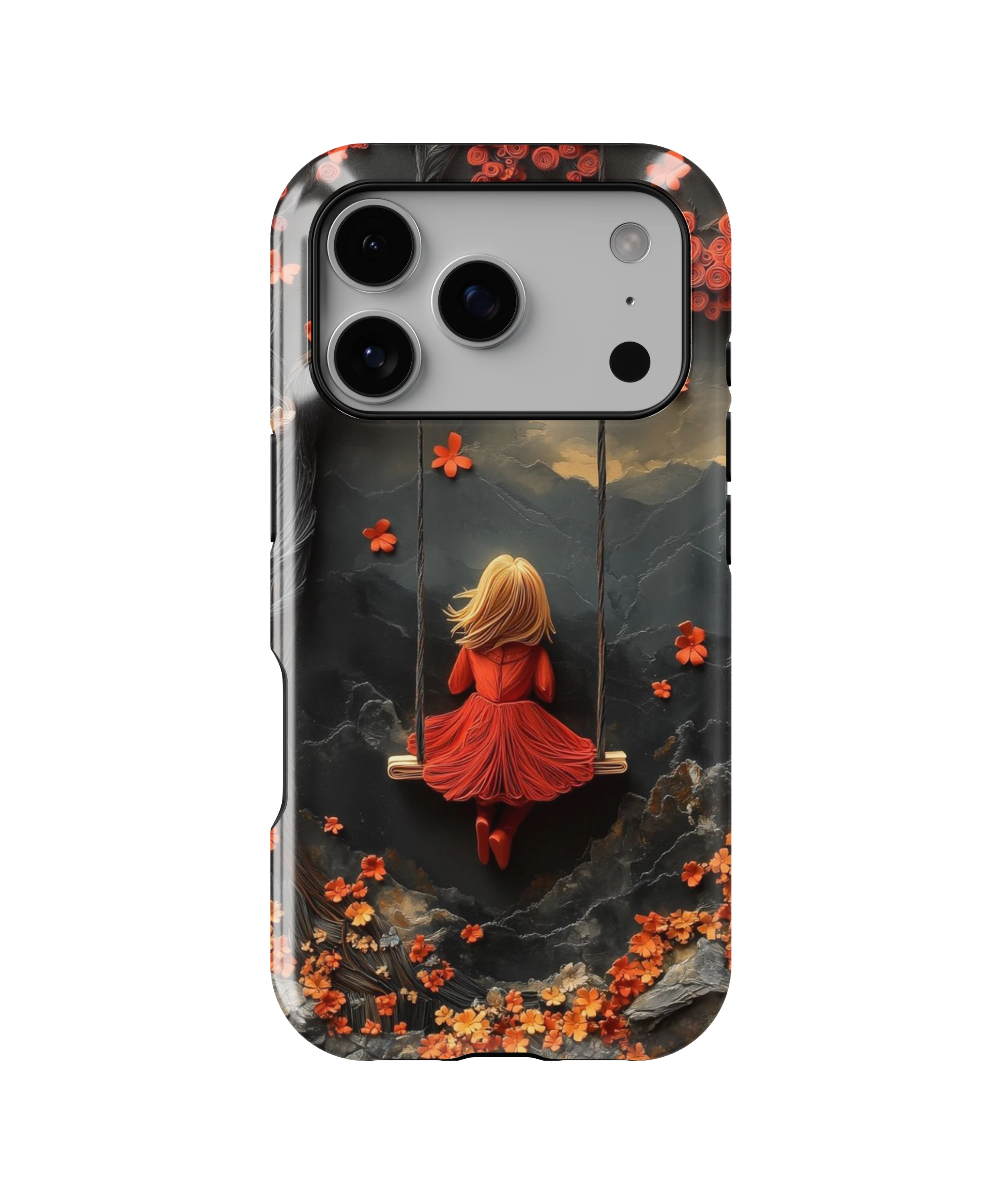 Coque iPhone – Design Fille sur Balançoire Poétique