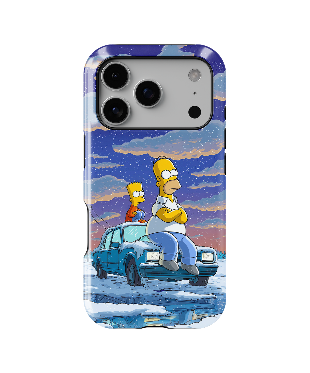 Coque iPhone – The Simpsons Design Nuit Hiver