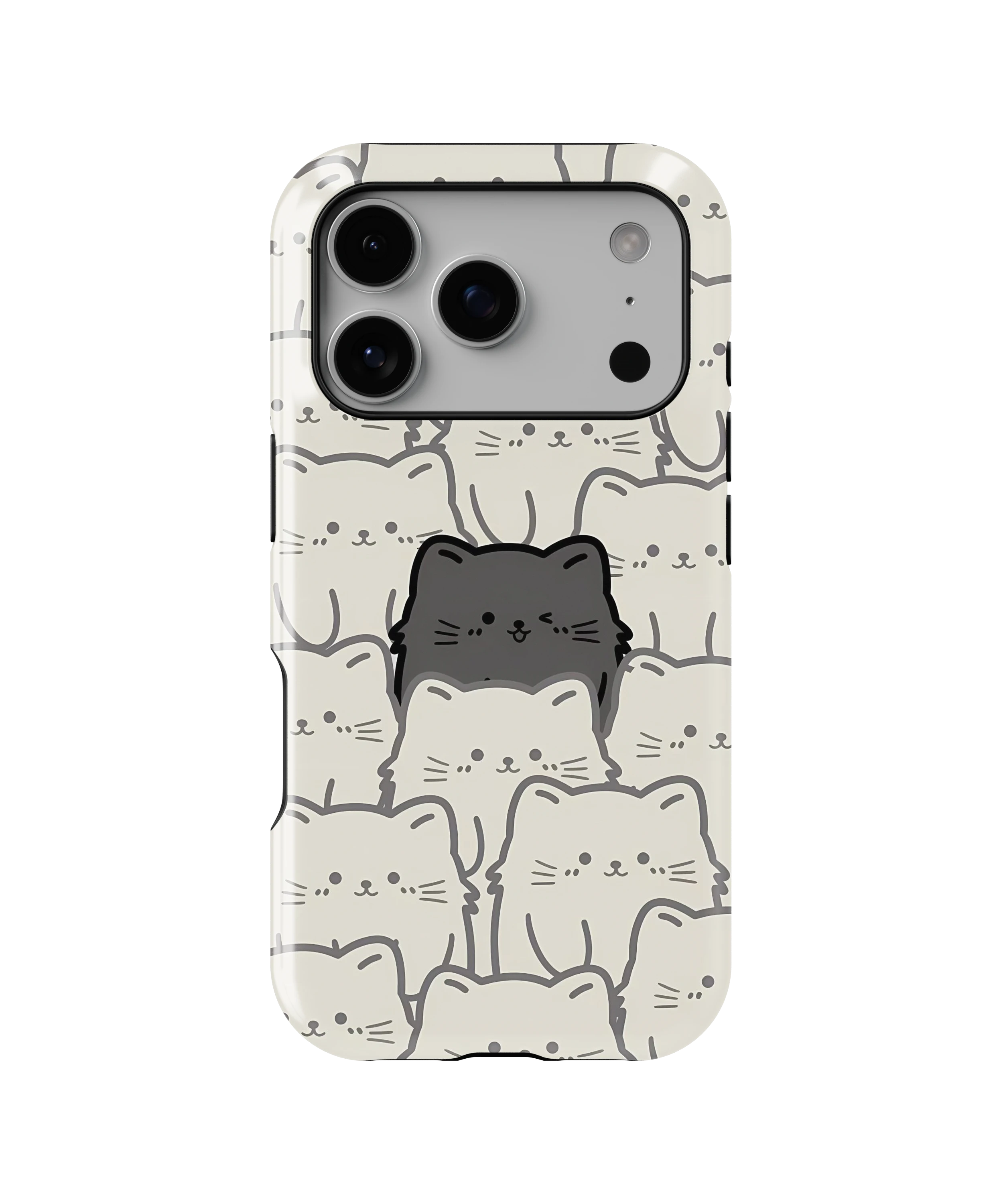 Coque iPhone – Chats Kawaii Minimalistes