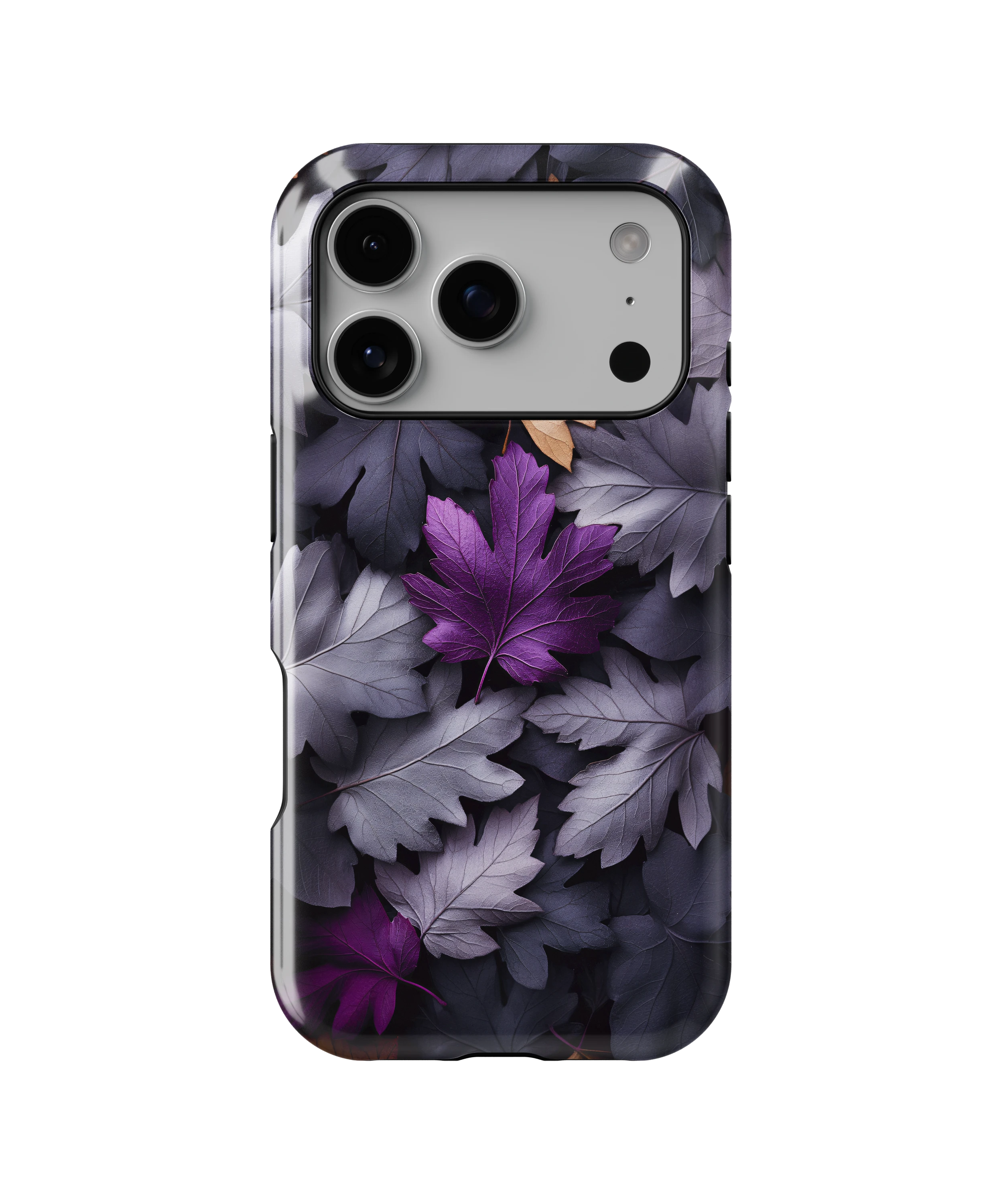 Coque iPhone Purple Autumn Leaves