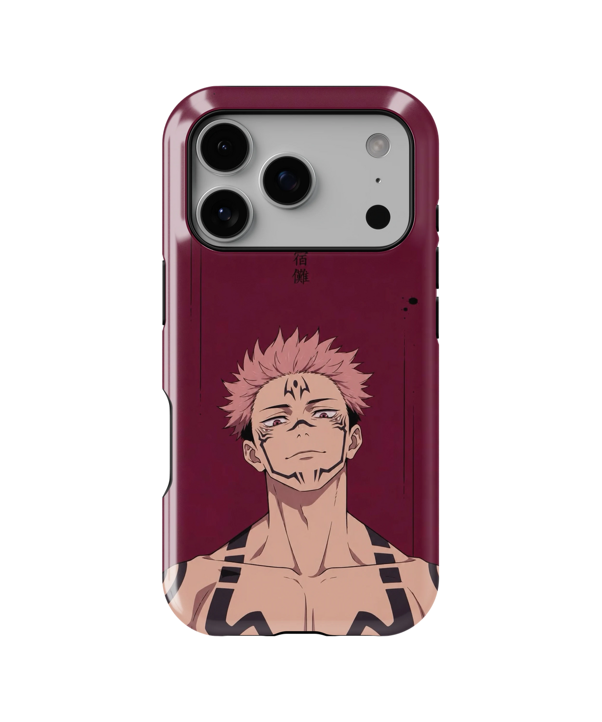 Coque iPhone Sukuna – Jujutsu Kaisen Dark Red