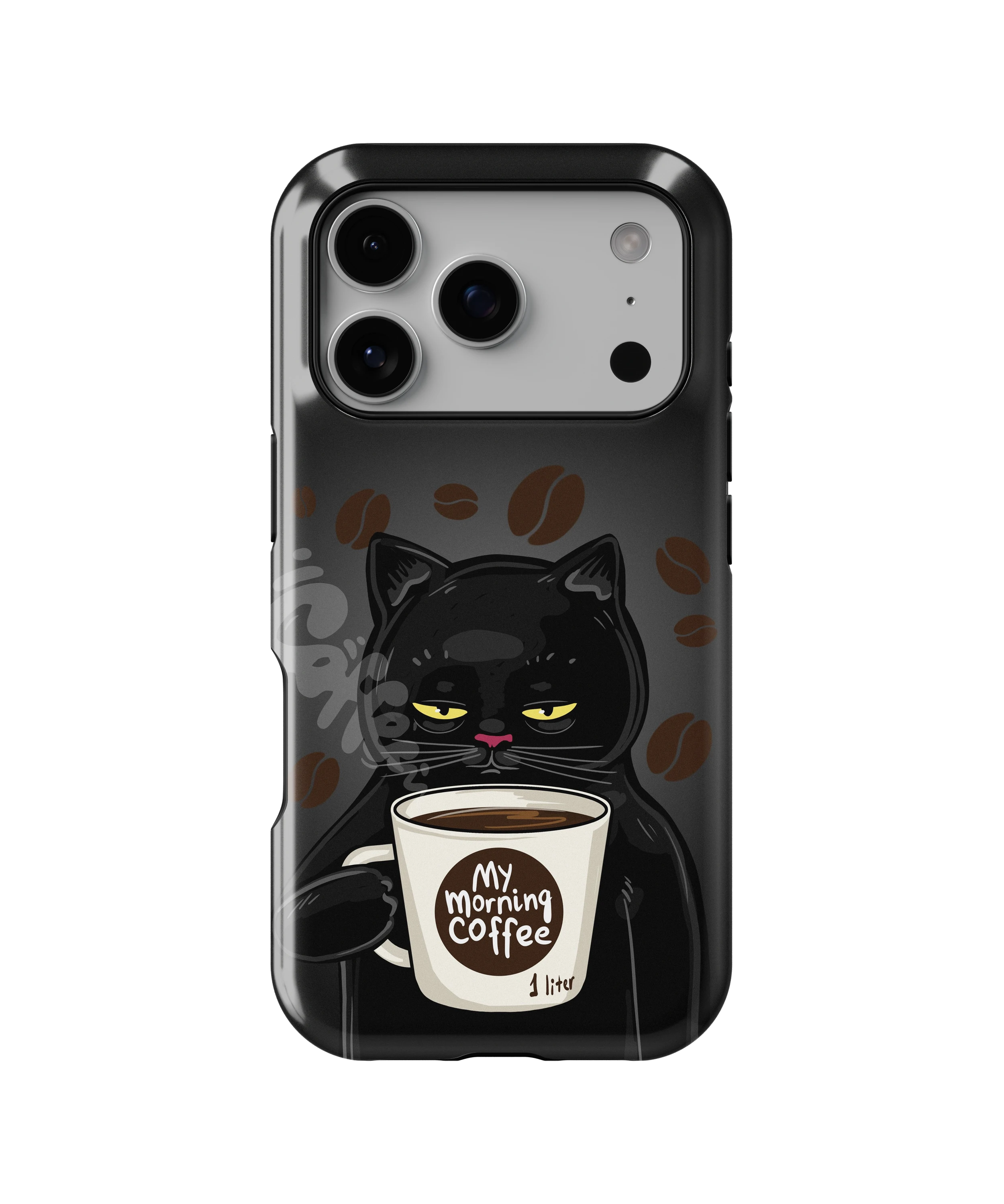 Coque iPhone Chat Café – Avant le café / Après le café