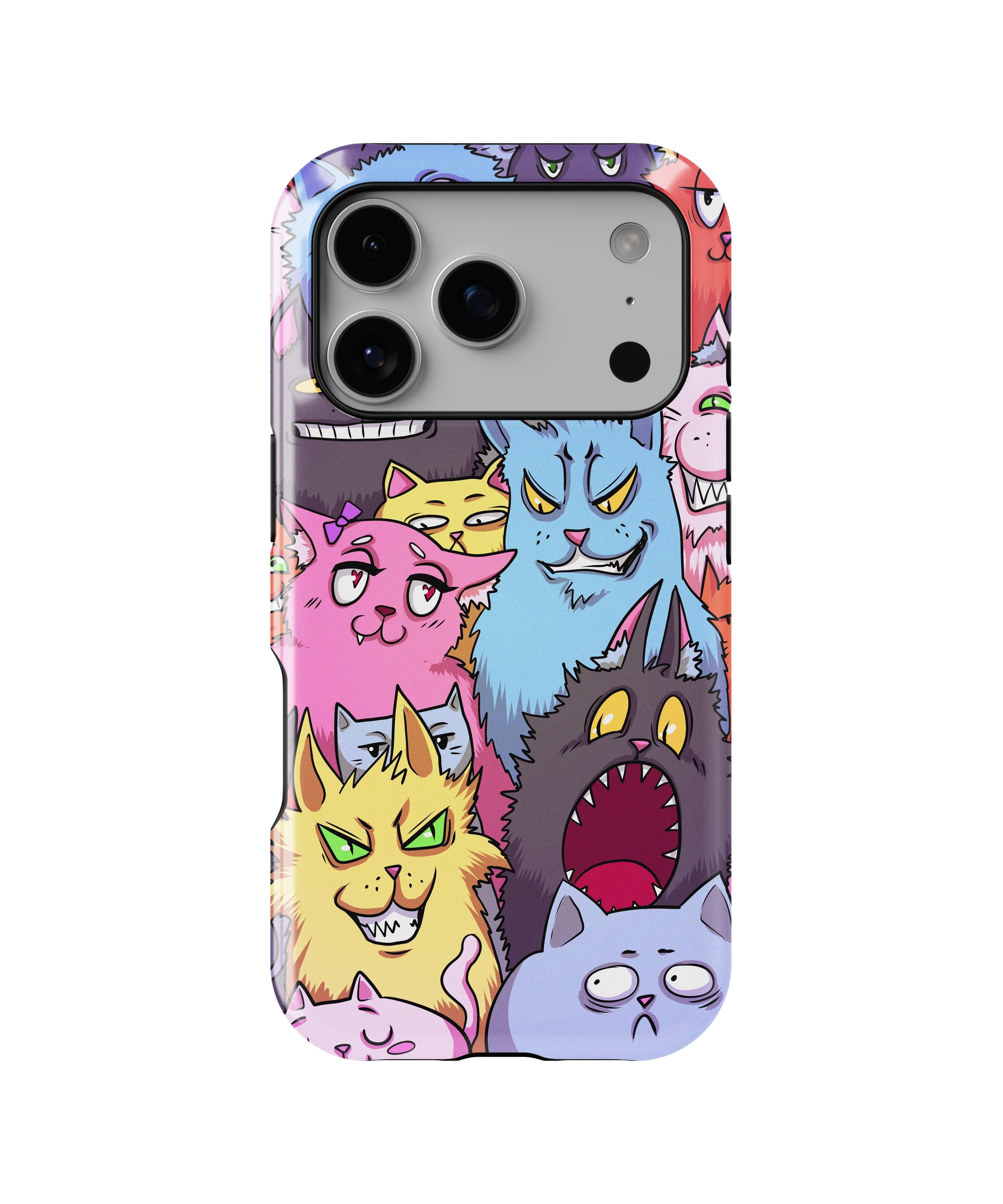 Coque iPhone – Design Chats Cartoon Colorés