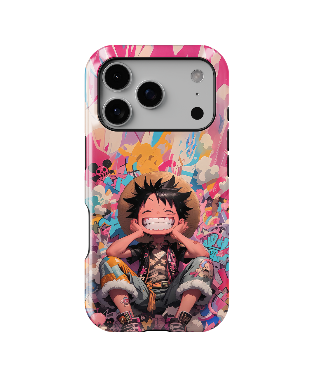 Coque iPhone Anime – Monkey D. Luffy Smile Coloré