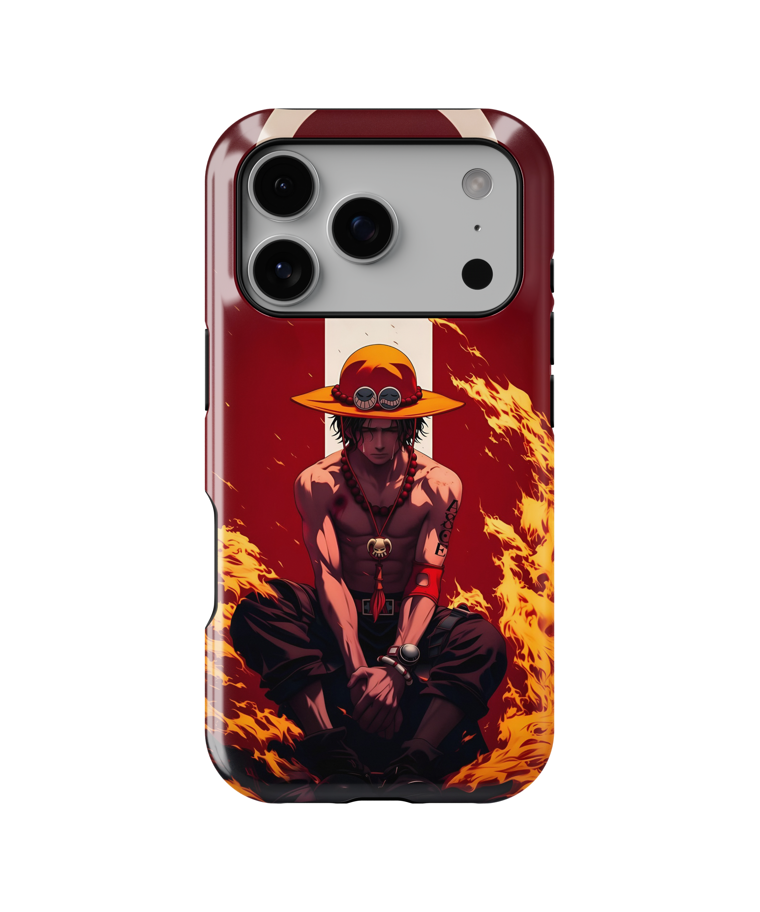 Coque iPhone Portgas D. Ace – Design Flamme Rouge | One Piece