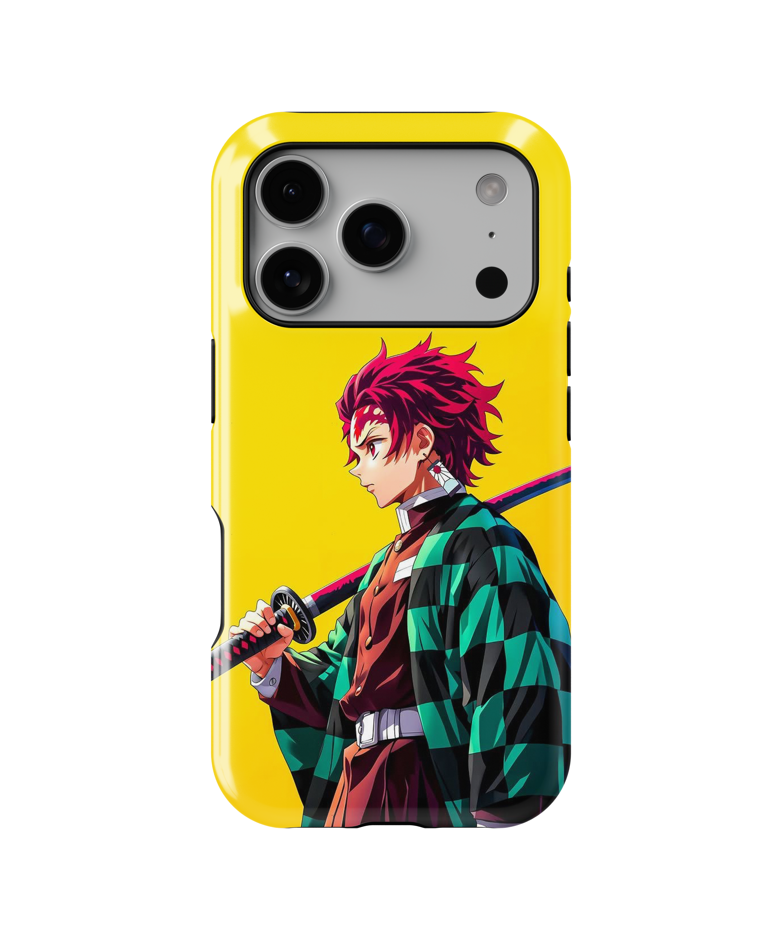 Coque iPhone Tanjiro Kamado – Design Katana & Kimono Vert | Demon Slayer