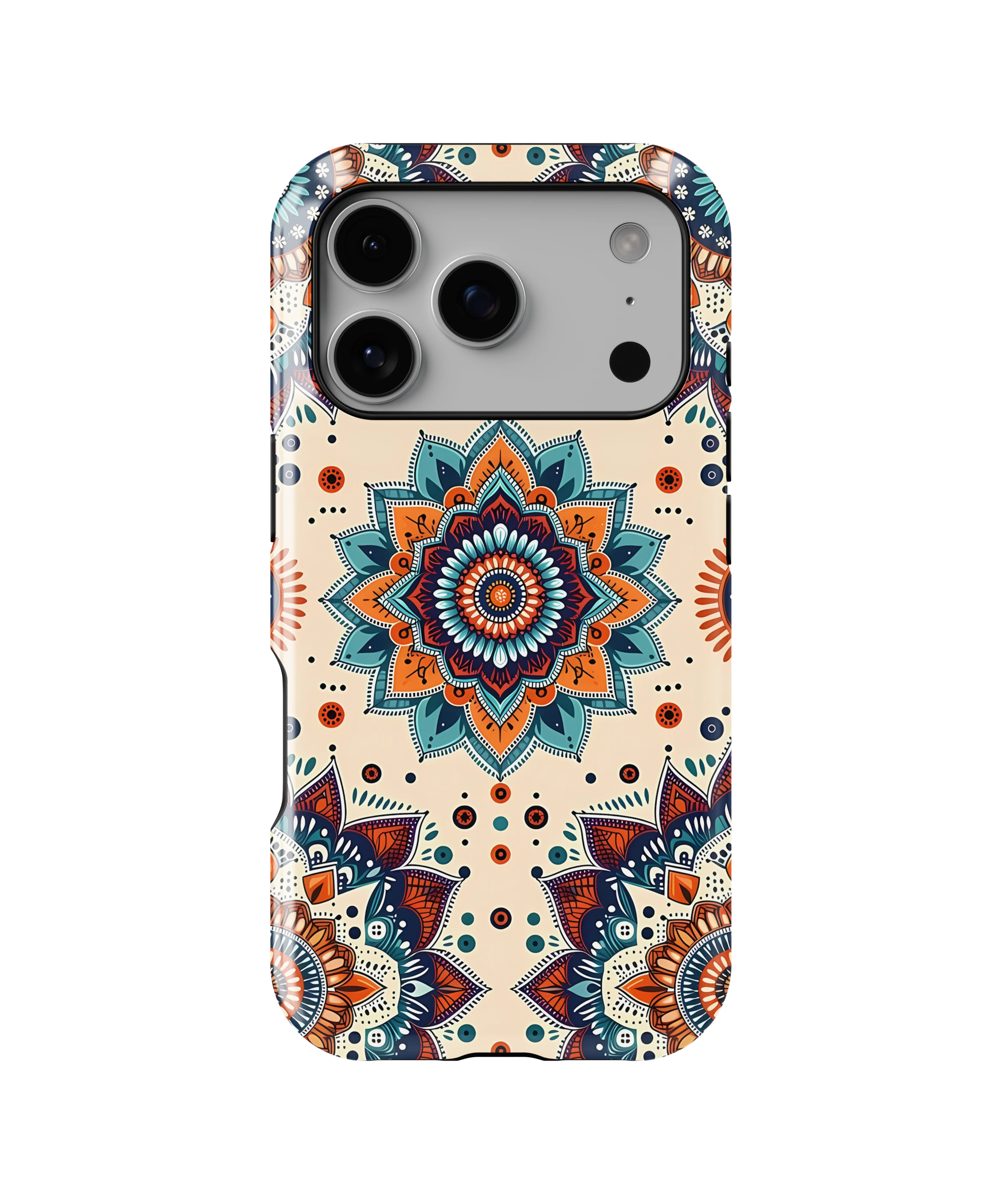 Coque iPhone – Mandala Coloré Style Bohème & Ethnique