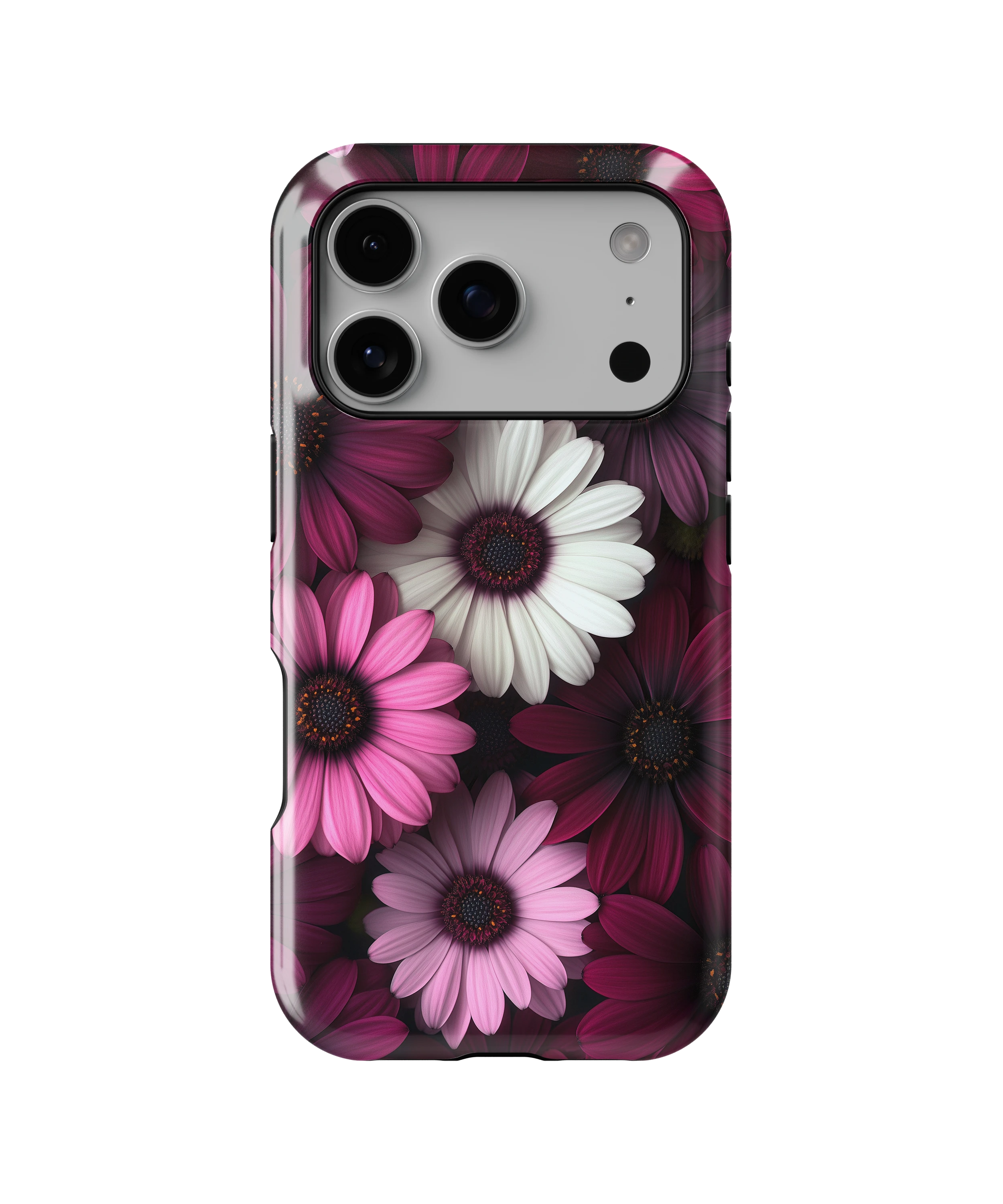 Coque iPhone – Fleurs Élégantes Roses & Blanches