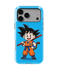 Coque iPhone Anime Goku Bleue