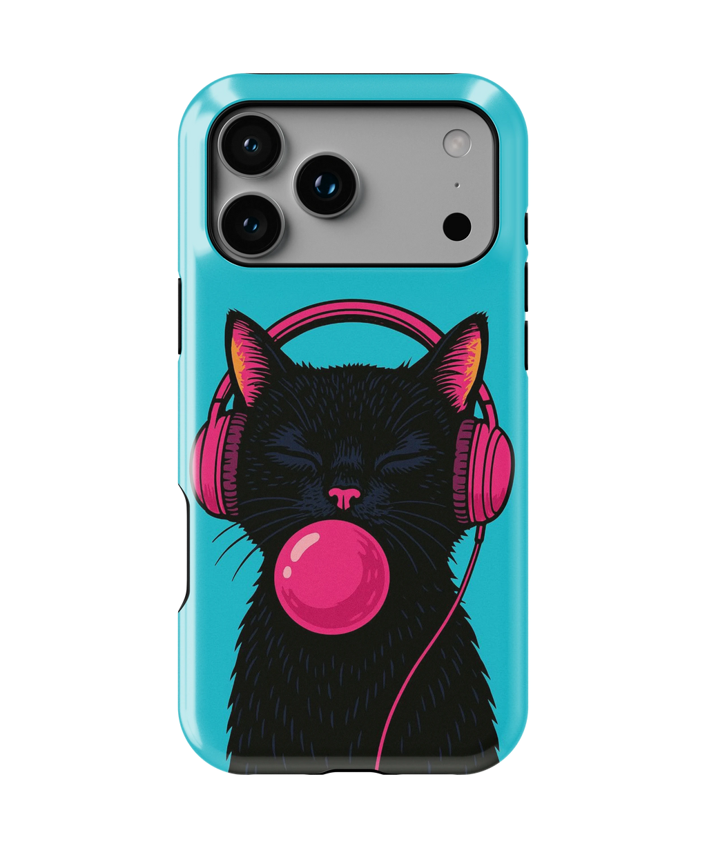 Coque iPhone – Music Cat Bubble