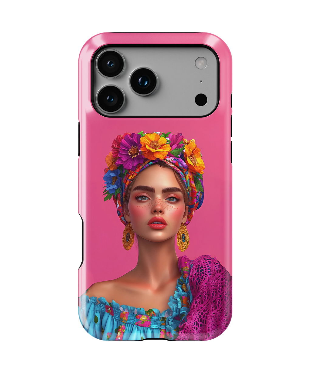 Coque iPhone – Design Femme Fleurie Colorée