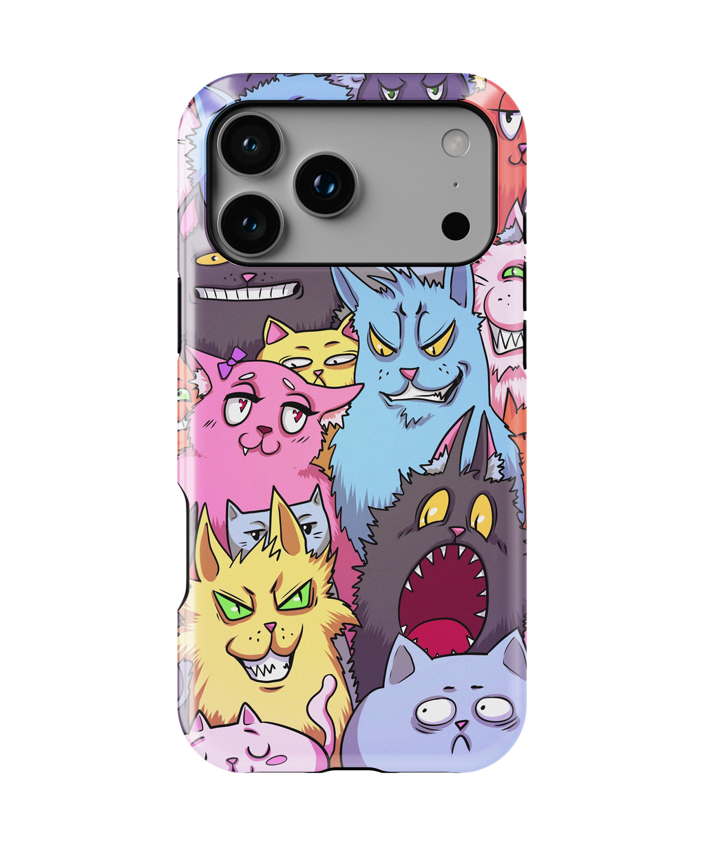 Coque iPhone – Design Chats Cartoon Colorés