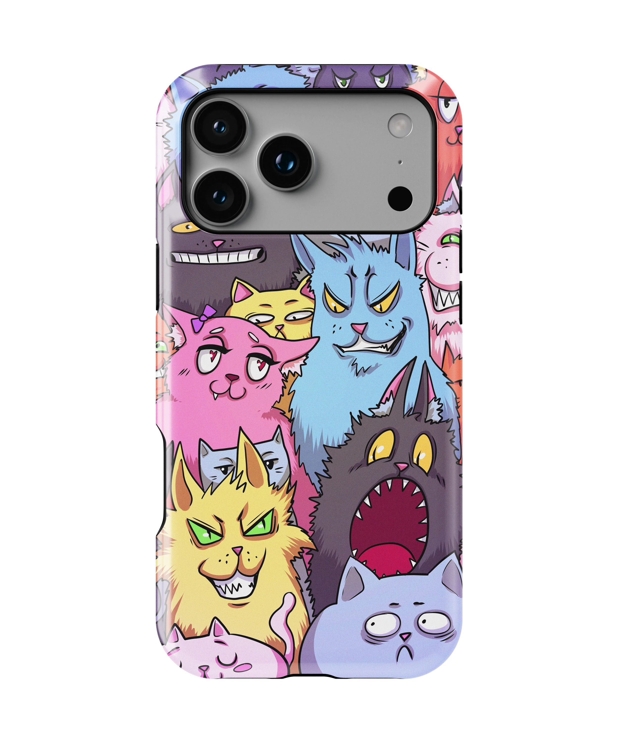 Coque iPhone – Design Chats Cartoon Colorés