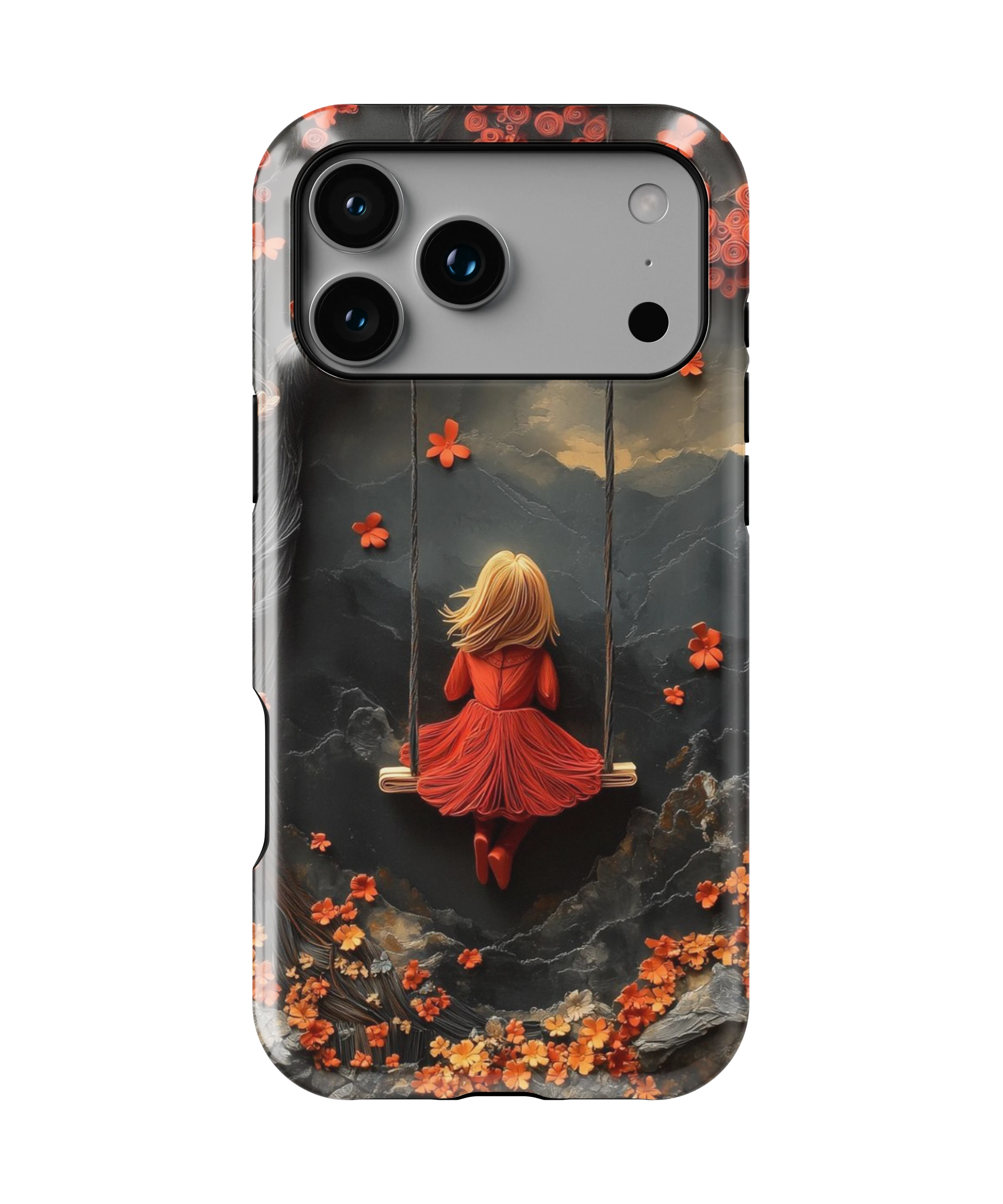 Coque iPhone – Design Fille sur Balançoire Poétique
