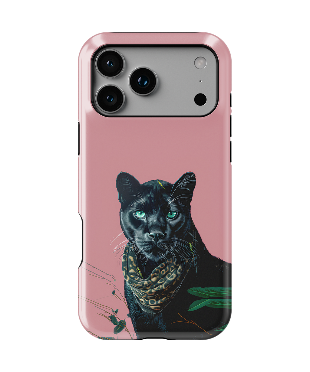 Coque iPhone – Panthère Noire Élégante