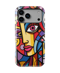 Coque iPhone – Design Visage Abstrait Coloré