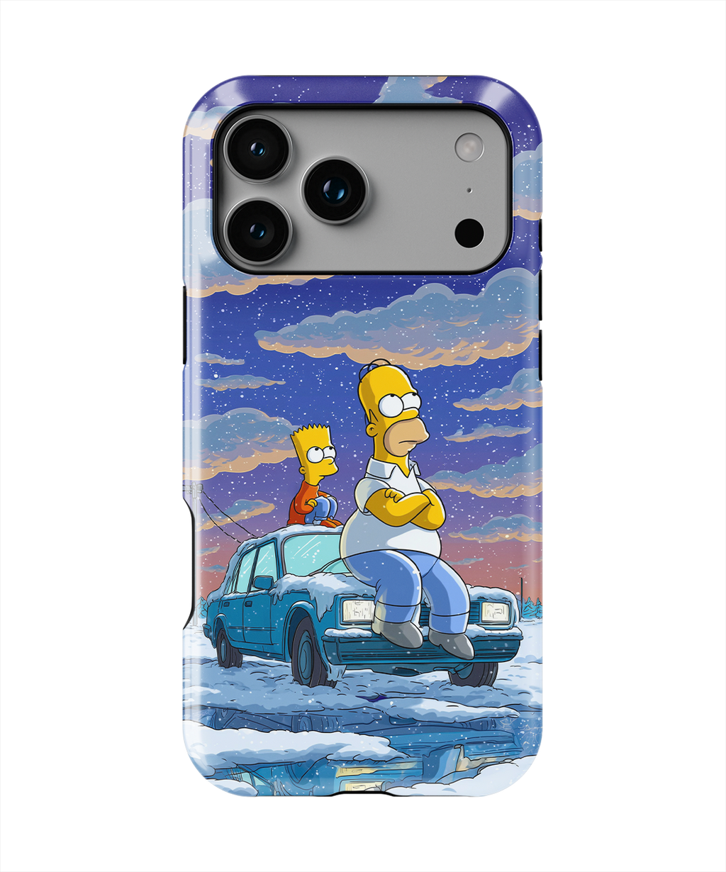 Coque iPhone – The Simpsons Design Nuit Hiver