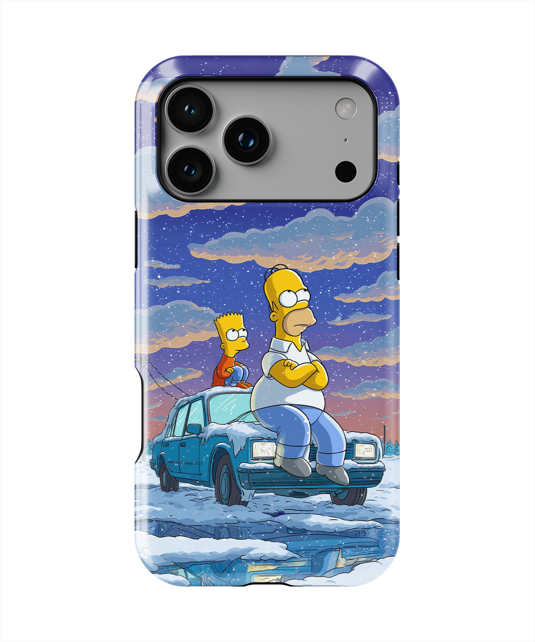 Coque iPhone – The Simpsons Design Nuit Hiver