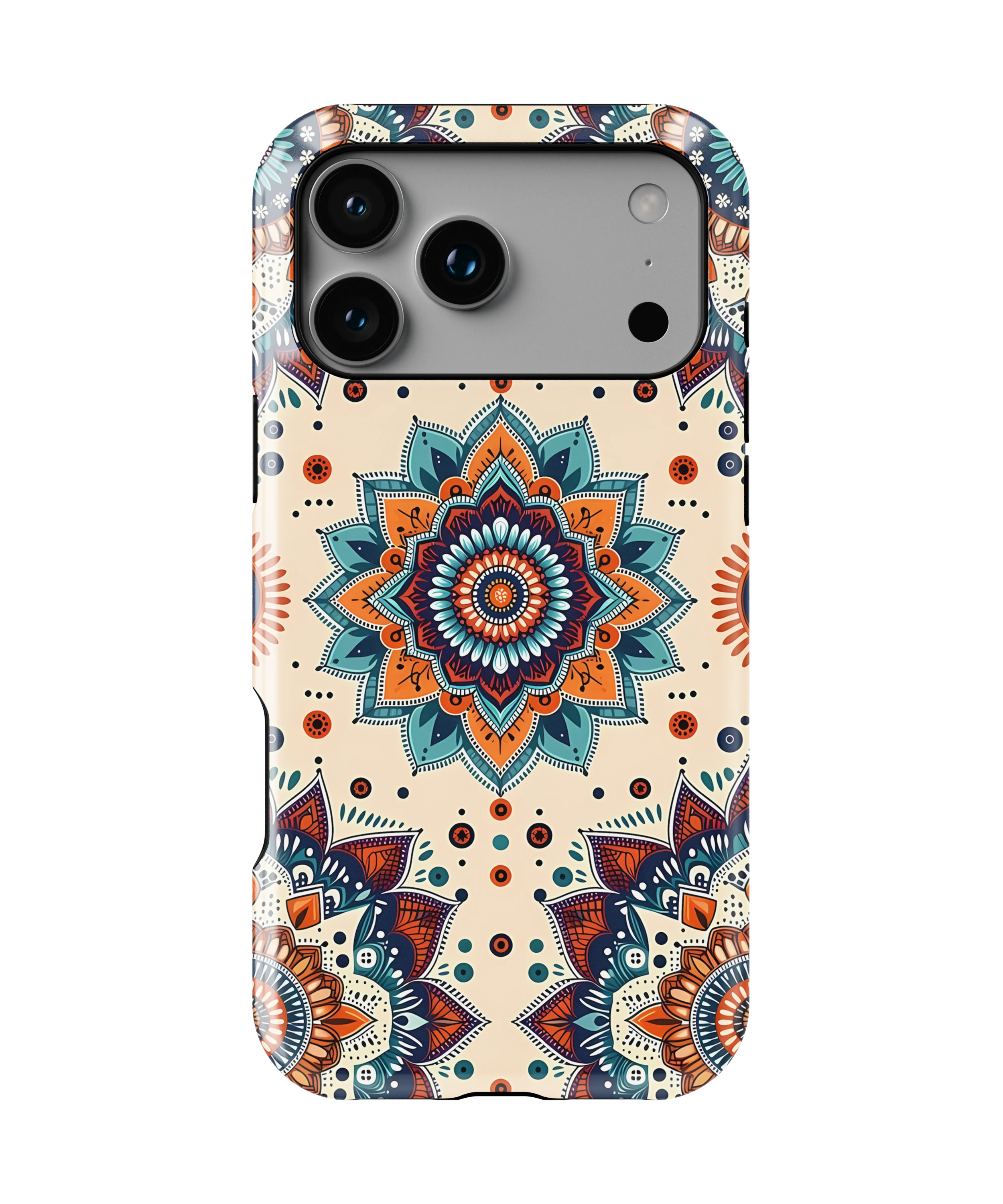 Coque iPhone – Mandala Coloré Style Bohème & Ethnique