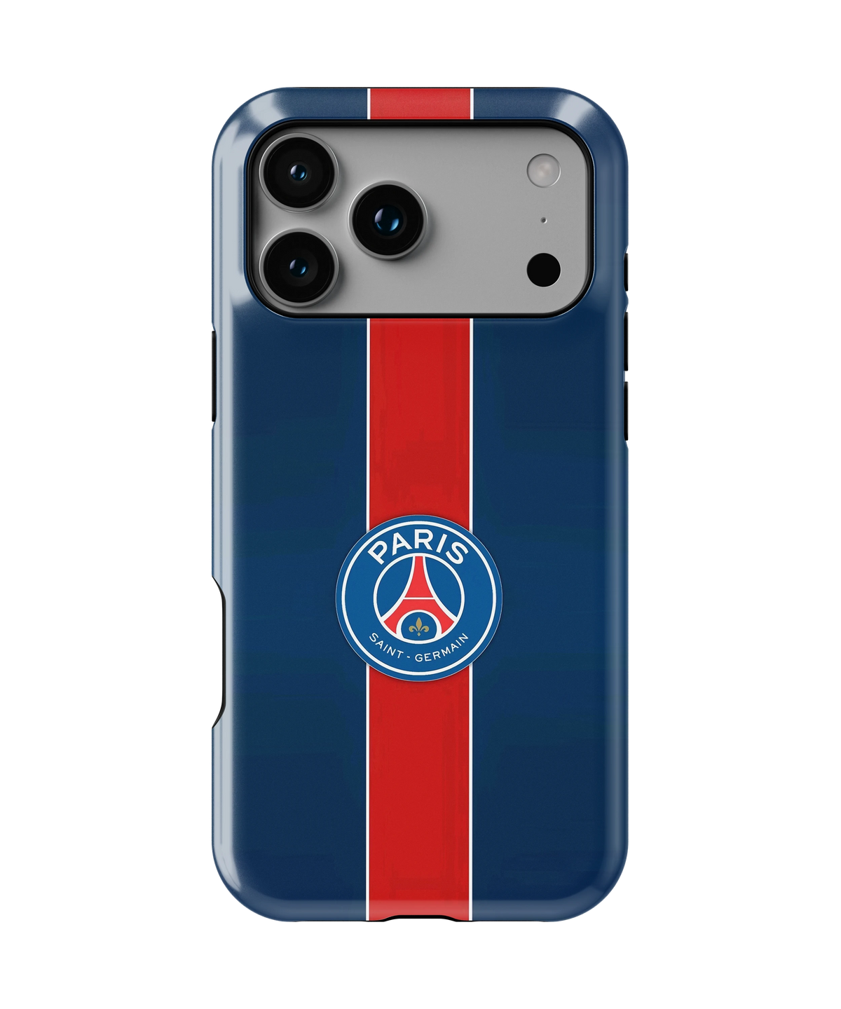 Coque iPhone Paris Saint-Germain – Bleu et rouge | PSG