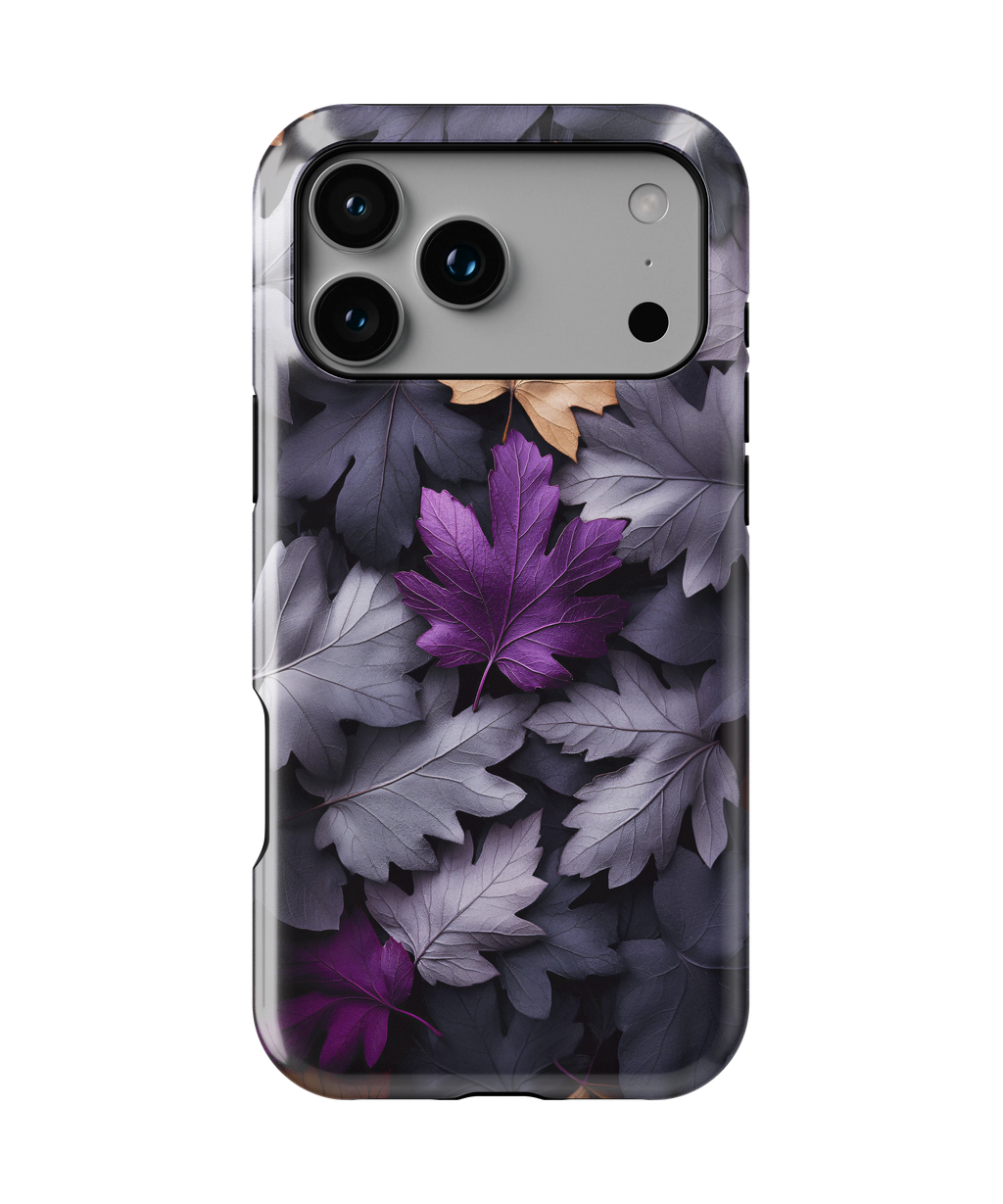 Coque iPhone Purple Autumn Leaves