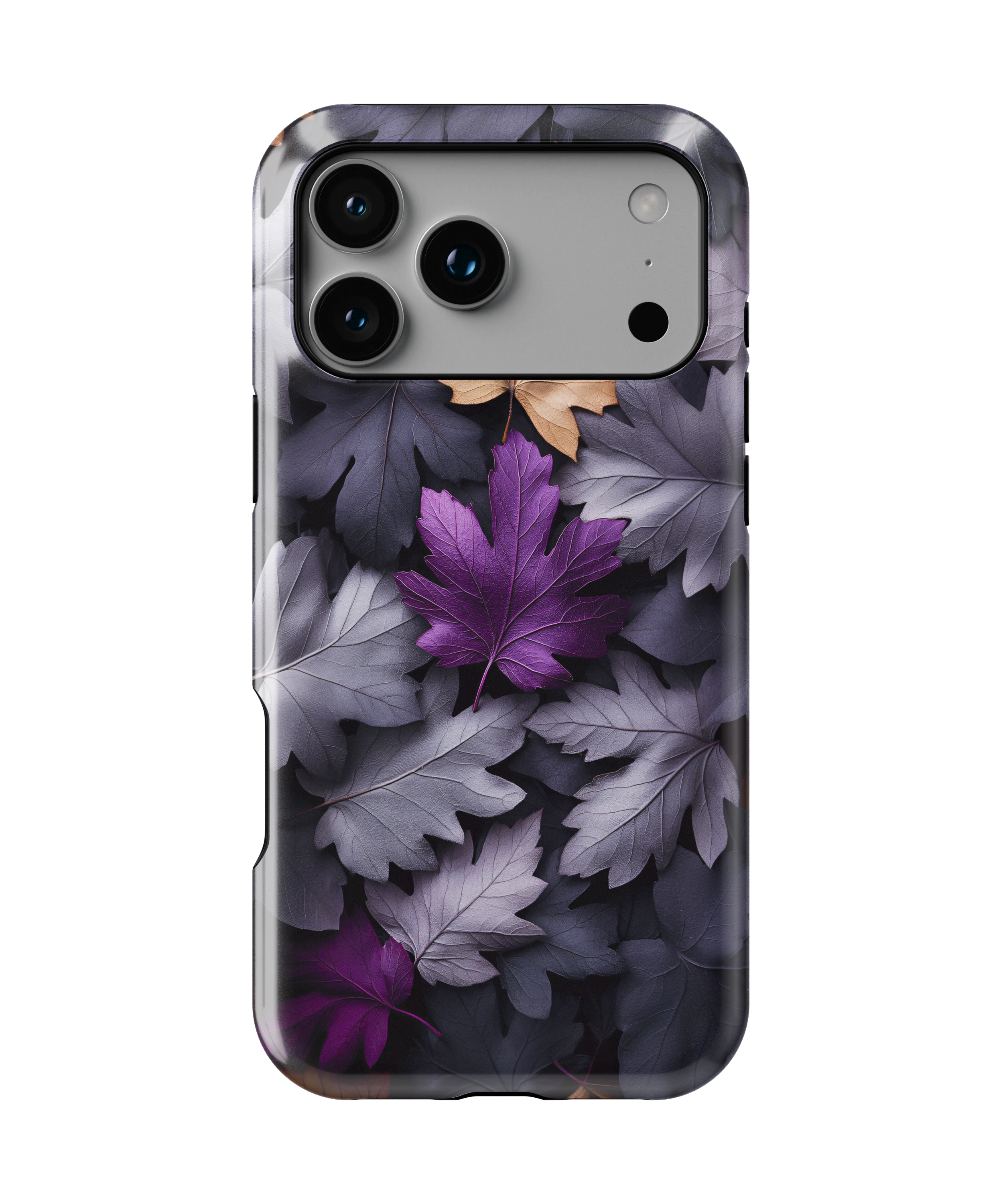 Coque iPhone Purple Autumn Leaves