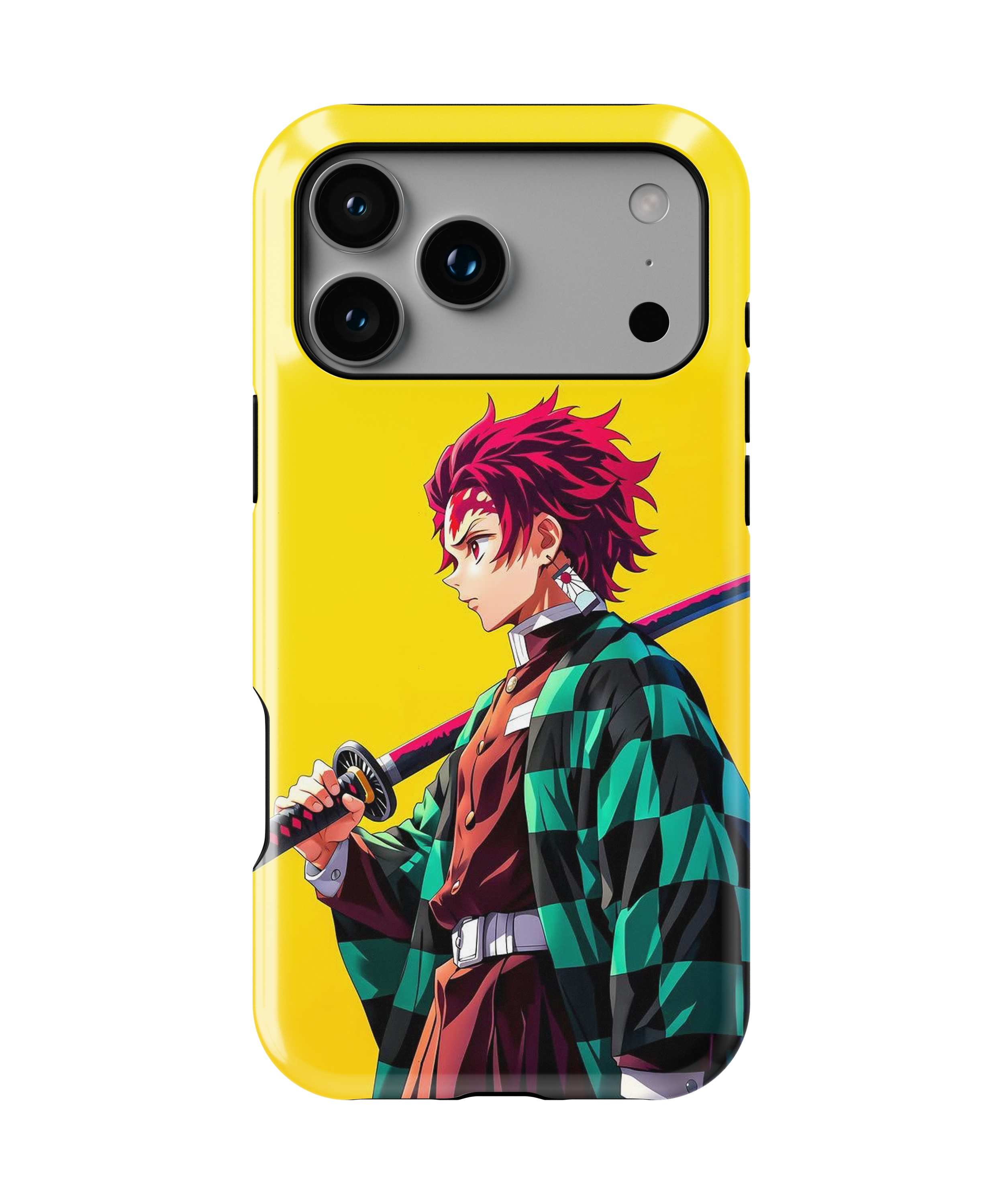 Coque iPhone Tanjiro Kamado – Design Katana & Kimono Vert | Demon Slayer