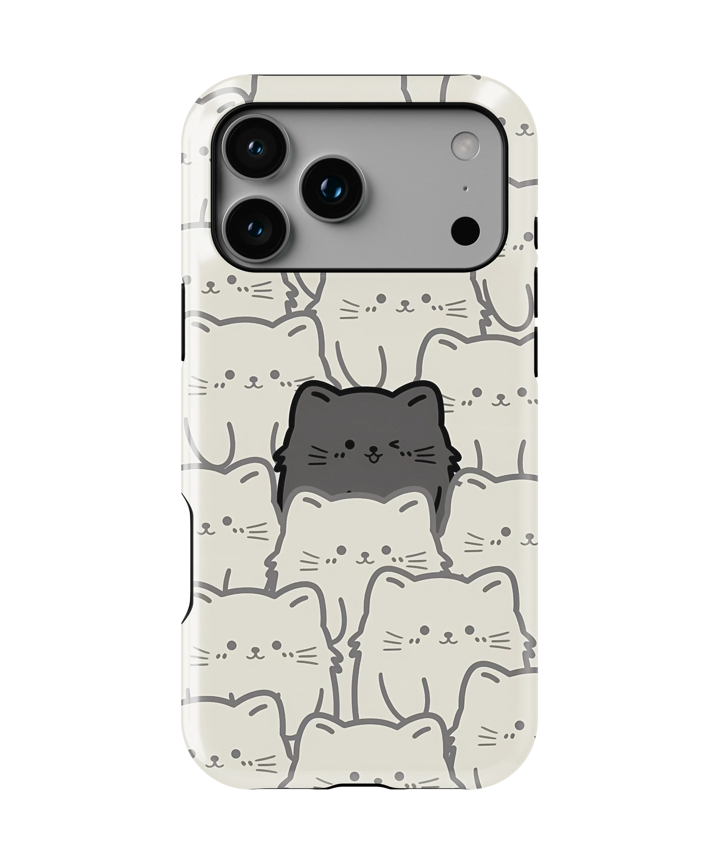 Coque iPhone – Chats Kawaii Minimalistes