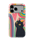 Coque iPhone – Design Chat Noir Coloré
