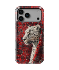 Coque iPhone Léopard Blanc & Rouge Sauvage