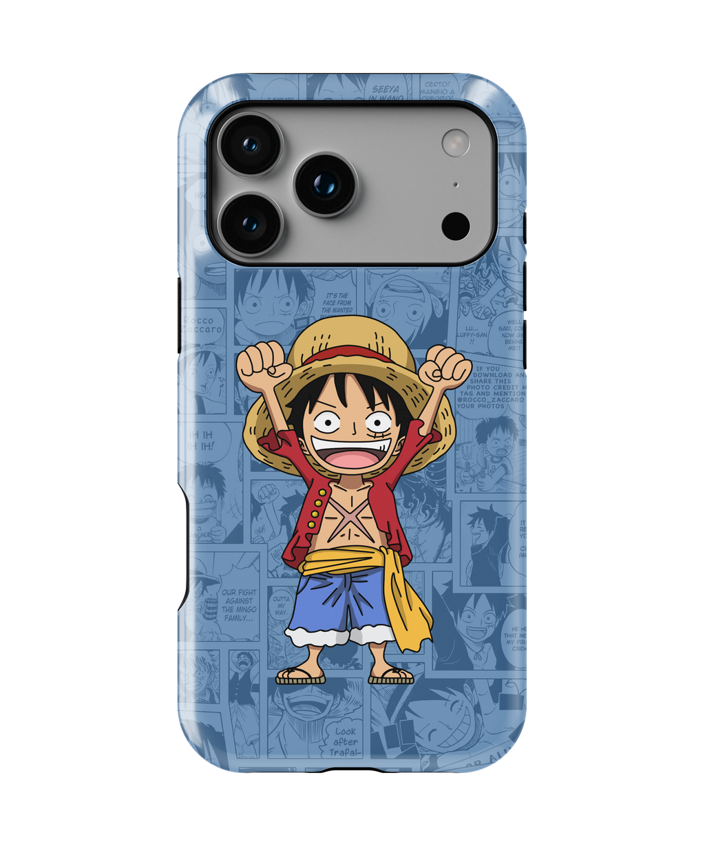 Coque iPhone Monkey D. Luffy – Design Manga Bleu | One Piece
