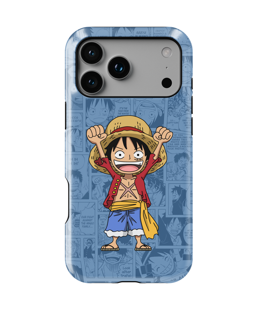 Coque iPhone Monkey D. Luffy – Design Manga Bleu | One Piece