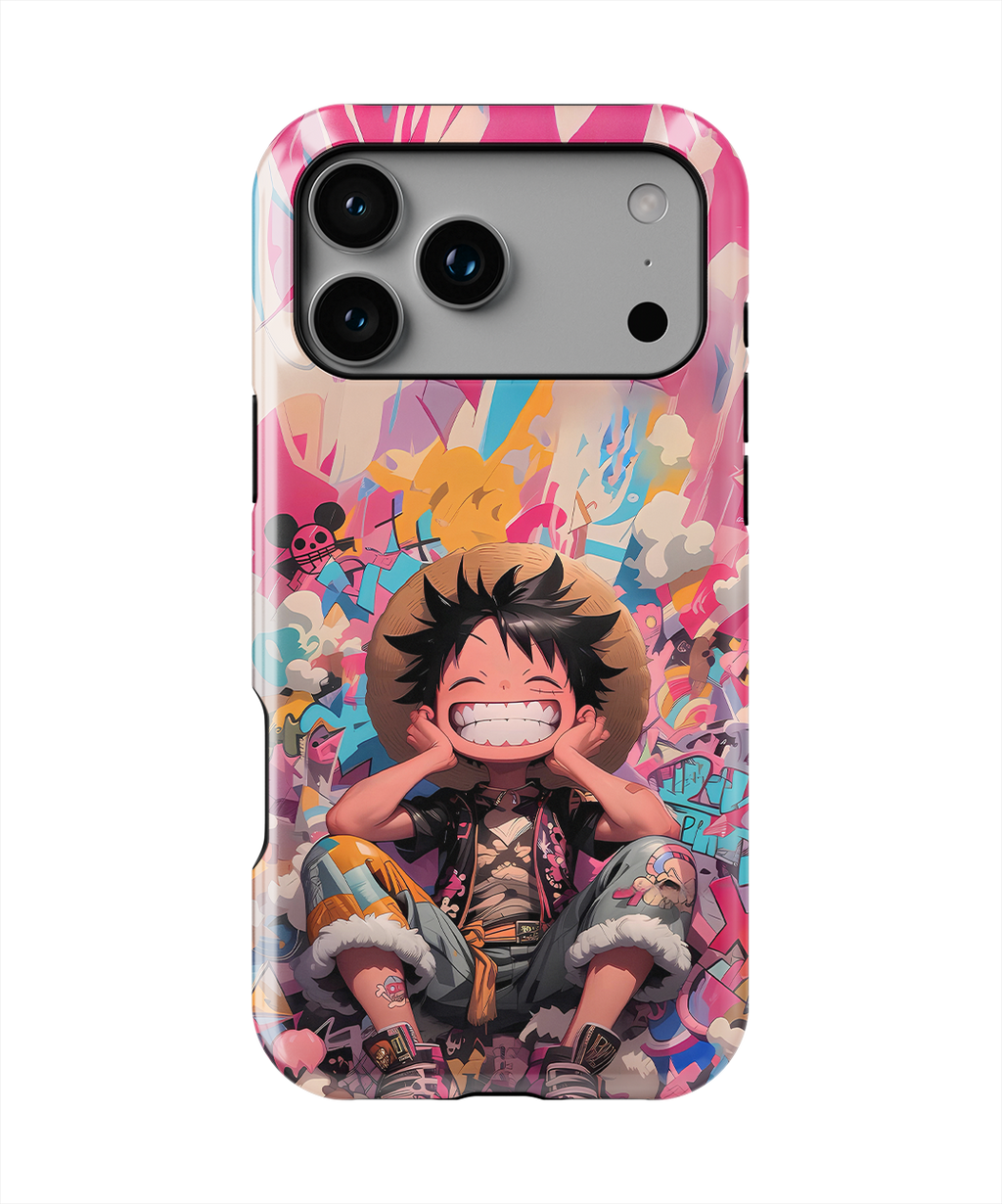 Coque iPhone Anime – Monkey D. Luffy Smile Coloré