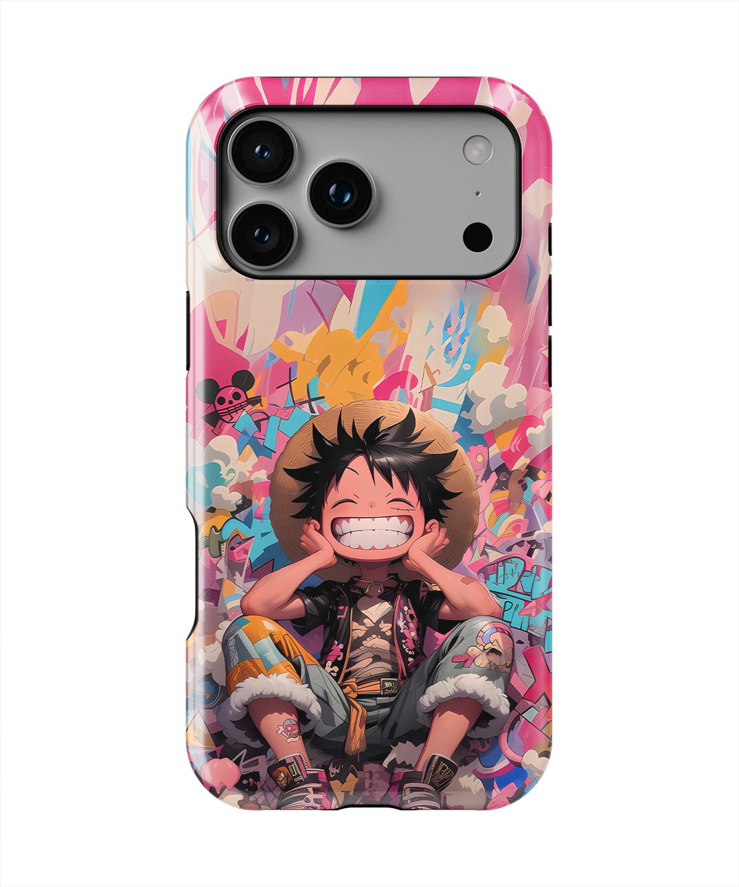 Coque iPhone Anime – Monkey D. Luffy Smile Coloré