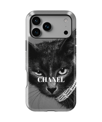 Coque iPhone – Chat Élégant Noir & Blanc Style Luxe