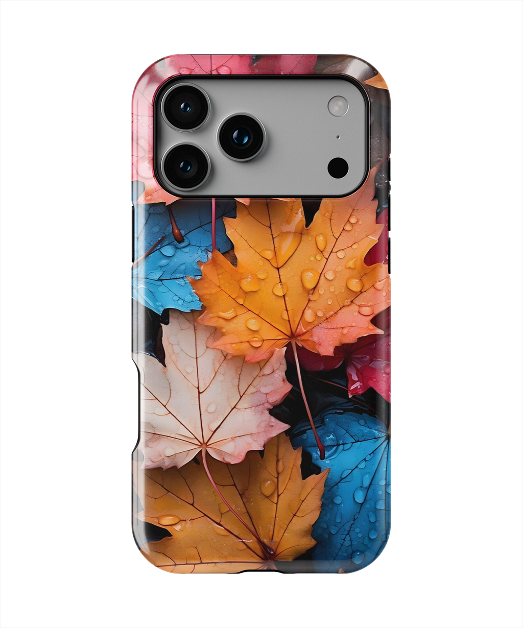 Coque iPhone – Design Feuilles Automne Colorées