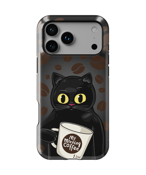 Coque iPhone Chat Café – Avant le café / Après le café